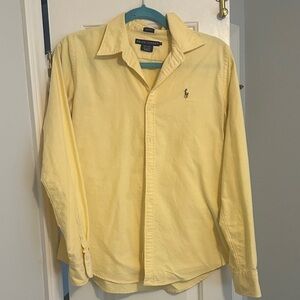 Ralph Lauren Yellow Button-Down Cotton Shirt, slim fit